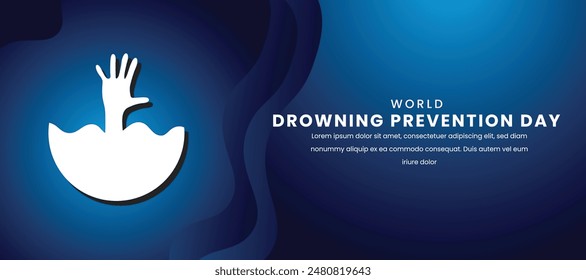 World Drowning prevention day 25th July. World drowning prevention day celebration banner vector.