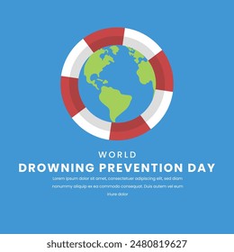 World Drowning Prevention Day design. 25th July drowning prevention day celebration banner 