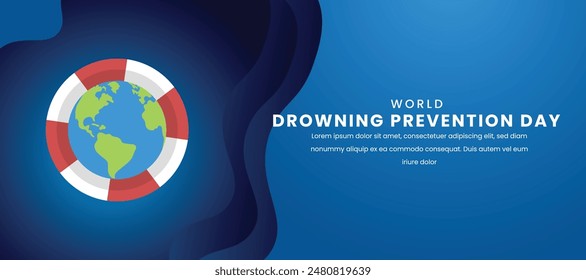 World Drowning Prevention Day Design. 25th July Vector Illustration