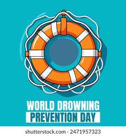 World Drowning Prevention Day July 25 Background vector Illustration. Template for background, banner, card, poster with text inscription.