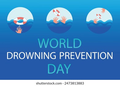 World Drowning Prevention Day vector illustration. Template for background, banner, card, poster. July 25.