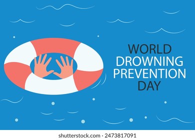 World Drowning Prevention Day vector illustration. Template for background, banner, card, poster. July 25.