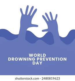 world drowning prevention day vector art illustration design