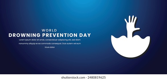 World Drowning Prevention Day. Vector illustration