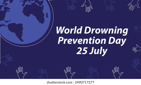 World Drowning Prevention Day vector banner design illustration