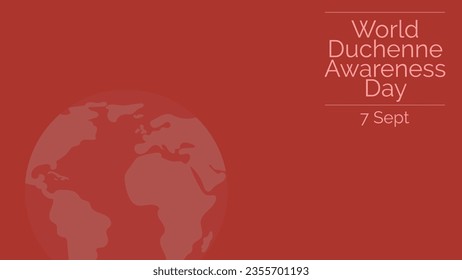 World Duchenne Awareness Day. Duchenne Muscular Dystrophy (DMD). Greeting card poster and banner