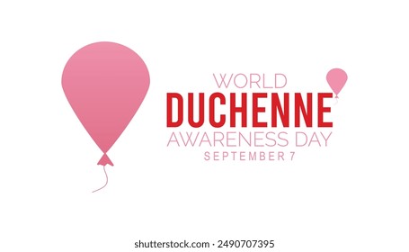 World Duchenne Awareness Day is observed every year on September.Holiday concept. background, placard, banner design template Vector illustration background design.