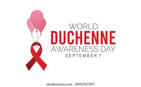 World Duchenne Awareness Day is observed every year on September.Holiday concept. background, placard, banner design template Vector illustration background design.