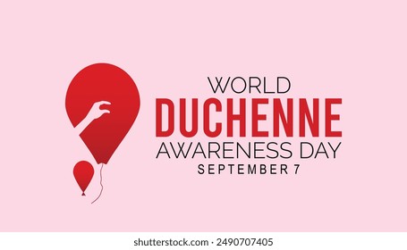 World Duchenne Awareness Day is observed every year on September.Holiday concept. background, placard, banner design template Vector illustration background design.