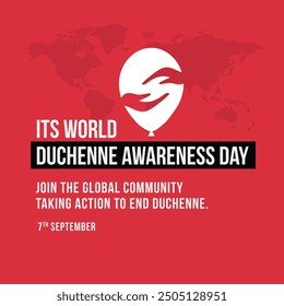 Día Mundial de Concienciación sobre Duchenne. 7 de septiembre. Esperanza, sensibilización, enfermedades raras, distrofia muscular