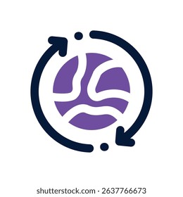 world duotone icon. Sleek and modern vector icon for websites, mobile apps, marketing materials, and corporate design. Fully scalable and ready to use.