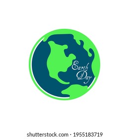 World earth day april 22 with globe and white background. Vector illustration