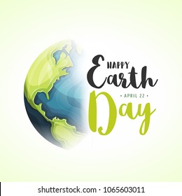 World Earth Day Background/
Illustration of a happy earth day banner, for nature and environment preservation holiday celebration