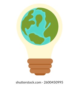 World Earth Day, Earth in Bulb Illustration