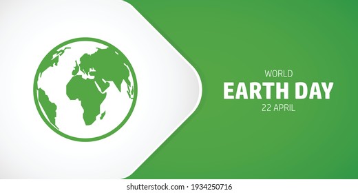 World earth day concept design. 22 April for earth day. Green globe illustration. Good for banner, poster, campaign.