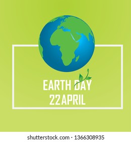 world earth day concept globe map vector
