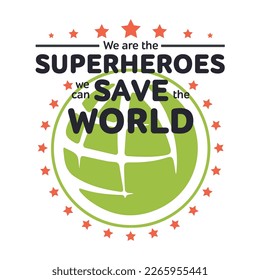World earth day concept. green planet. Vector illustration.