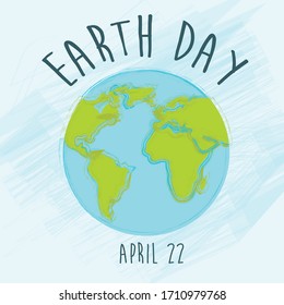 World Earth day concept. Save the Earth concept. April 22. Vector illustration.