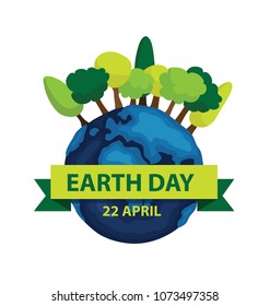 World earth day concept. vector Illustration.