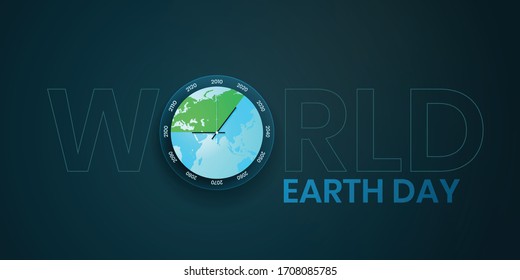 World Earth day concept Vector April 22, for environment safety celebration