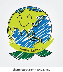 World earth day concept. vector Illustration.