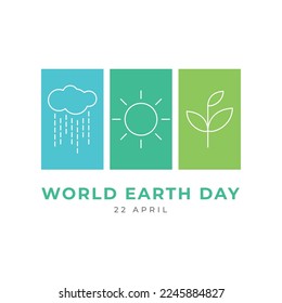 World earth day design template