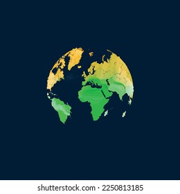 Klimawandel. Erderwärmung. beschädigte Erde. Illustration der Erde im Scherbenhaufen. Zerstört die zerrissene Weltsphäre. Planet-Modell mit Explosionseffekt. Umweltkatastrophe. Raster-Design-Elster