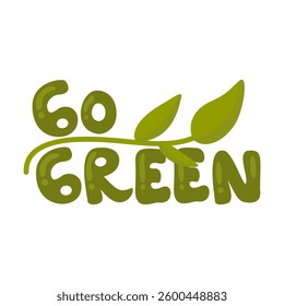 World Earth Day, Go Green Typography