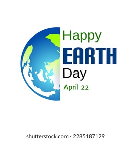 Vector de saludo del Día Mundial de la Tierra 