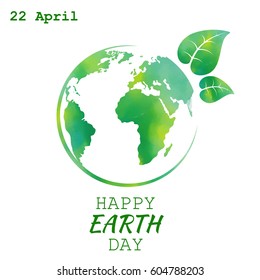 World earth day grunge style, vector illustration