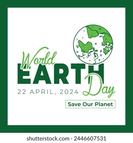 World Earth Day logo t shirt design