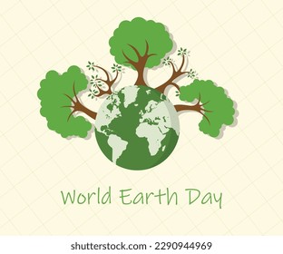 World earth day, Mother earth day, World environment day concept, Save the planet Save the world, vector illustration