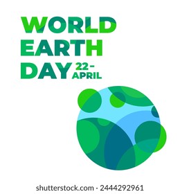 World Earth day poster. Ecology banner.