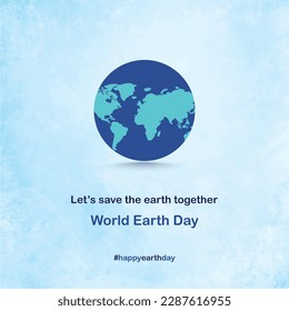 Día Mundial de la Tierra, afiche de Save Earth, cartel, Diseño de plantillas de medios sociales, 22 de abril 