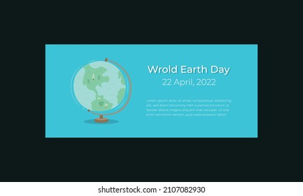 World earth day social media cover template