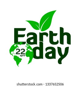 world of earth day typography concept for poster and banner