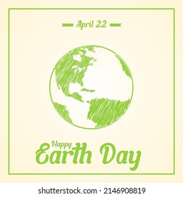 World Earth Day vector illustration. Suitable for Poster, Banners, campaign and greeting card.