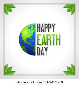 World Earth Day vector illustration. Suitable for Poster, Banners, campaign and greeting card.