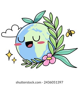 Día Mundial de la Tierra Vector Ilustración
