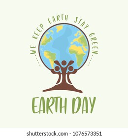 World Earth Day vector template