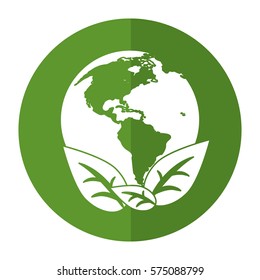 world earth ecological enviroment leaves symbol shadow