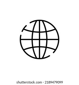 Plantilla de logotipo de Ilustración de Icono de Línea Dotada Global World, Earth. Idóneo Para Muchos Fines.