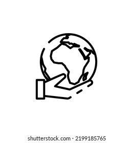 World, Earth, Global Dotted Line Icon Vector Illustration Logo Template. Suitable For Many Purposes.