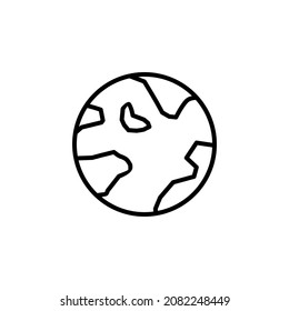 World, Earth, Global, Globe, Map, Travel, Planet line icon, vector, illustration, logo template. Suitable for many purposes.
