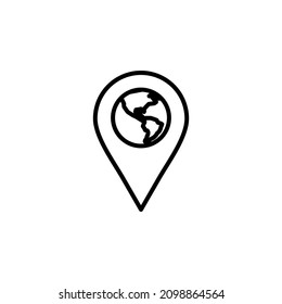 Mundo, Tierra, Icono Global, Diseñado Para Web Y App. Icono sencillo para su proyecto