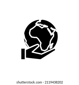 World, Earth, Global Solid Icon Vector Illustration Logo Template. Suitable For Many Purposes.