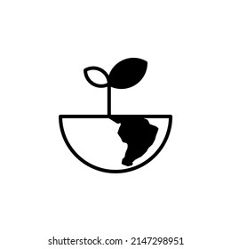World, Earth, Global Solid Line Icon Vector Illustration Logo Template. Suitable For Many Purposes.