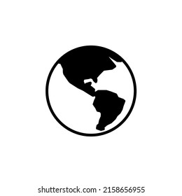 World, Earth, Global Solid Line Icon Vector Illustration Logo Template. Suitable For Many Purposes.