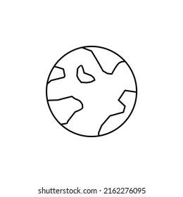 Plantilla de logotipo de Ilustración de Ilustración de Icono de Línea Delgada Mundial, Tierra y Mundo. Idóneo Para Muchos Fines.