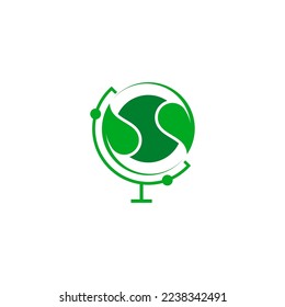 World earth globe nature logo icon isolated.